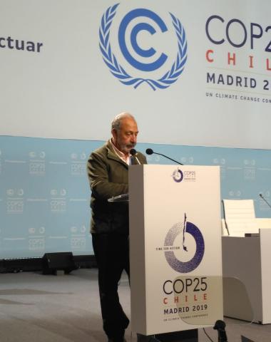 Francisco Cornejo Soms speaking at COP25